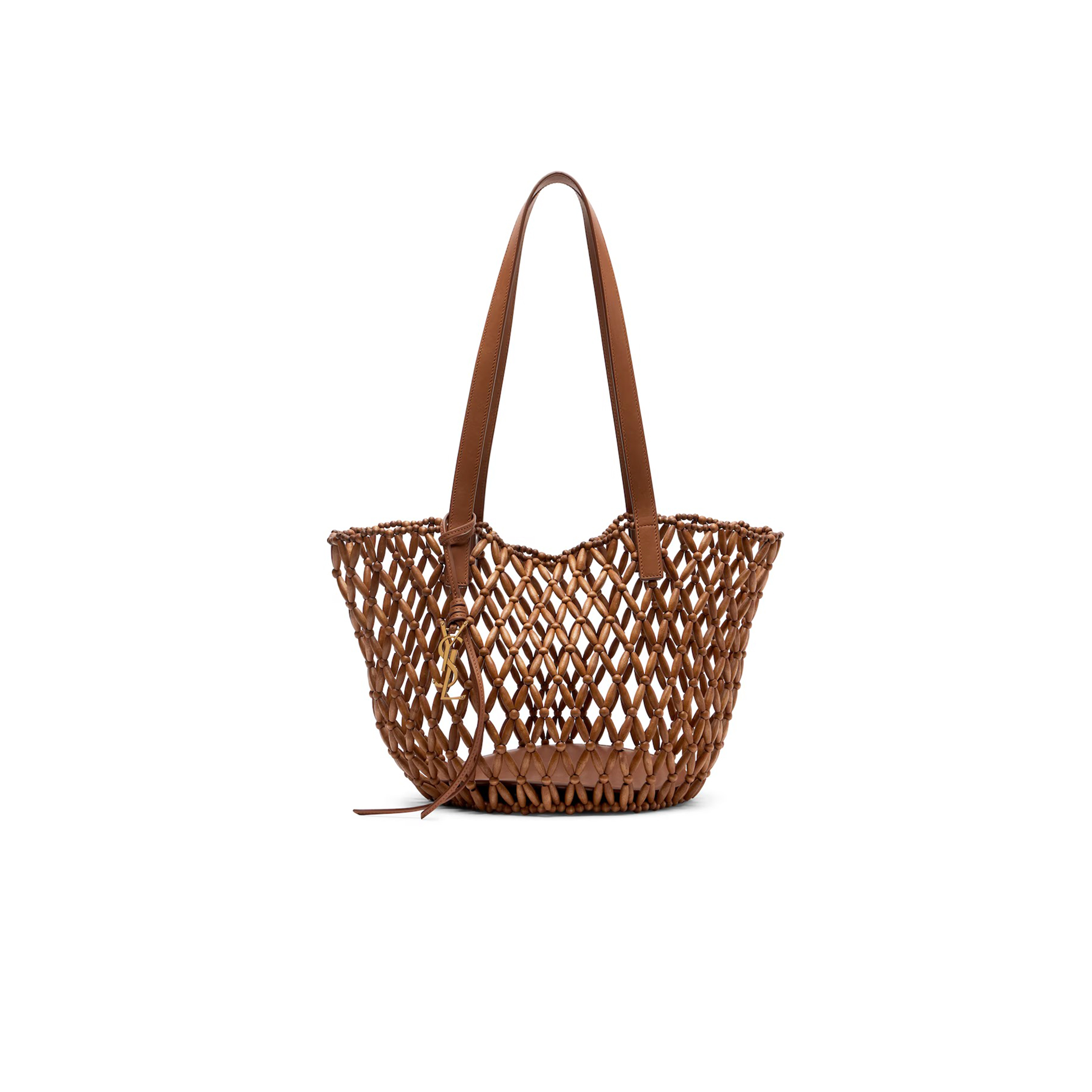 YSL PANIER SMALL WOODEN BASKET BAG 685618 (25*20*17cm)